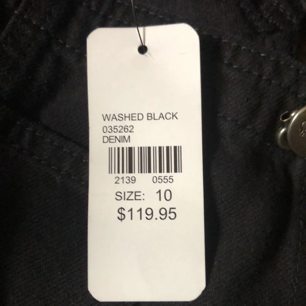 Sportsgirl Black Washed Denim Bib Overalls Sz 10 NWT - Picture 9 of 11